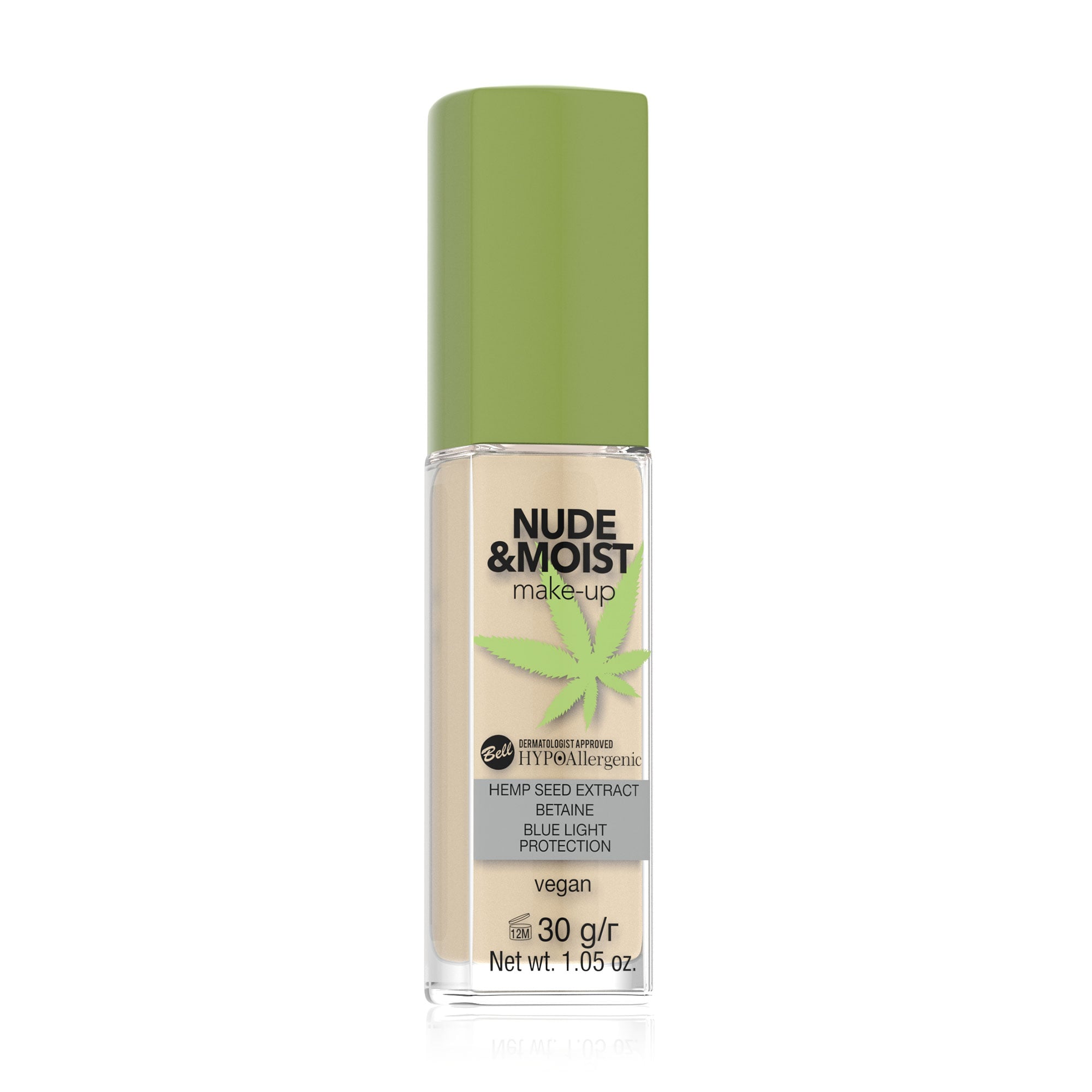 Тональний крем для обличчя Bell HypoAllergenic Nude &amp; Moist Make-Up 04 Natural Tan, 30 г